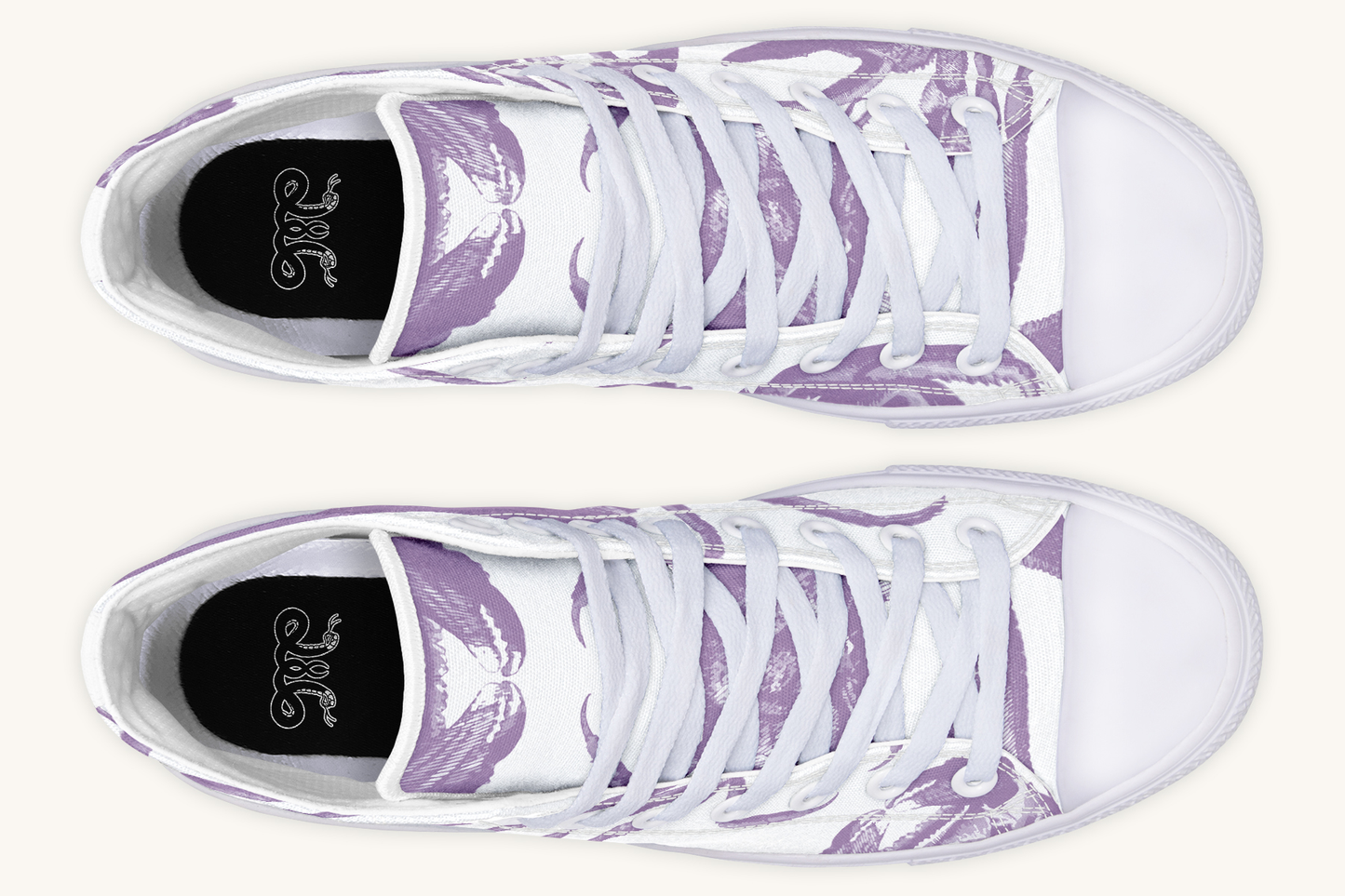Crawl The Sea of Stars Purple White Hightops - Jaded Lament