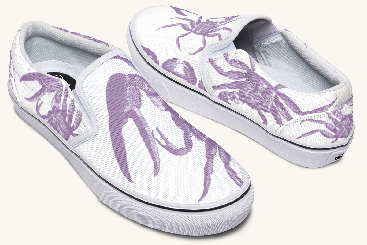Crawl The Sea Of Stars Purple Slip On Shoes - Jaded Lament
