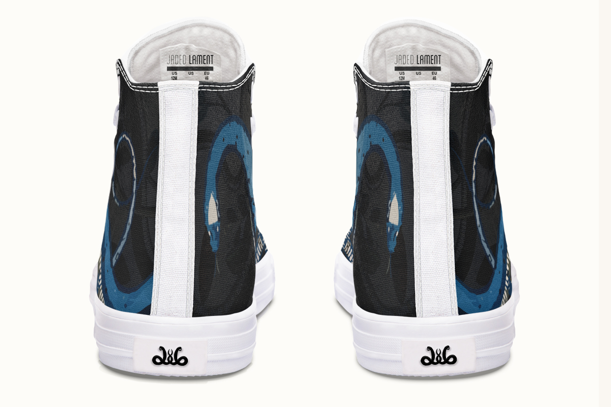 Blue Snake Black Hightops - Jaded Lament