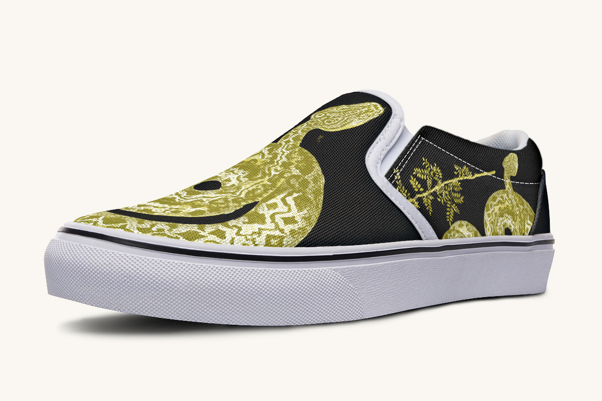 Serpentin Bloom Gold Slip On Shoes - Jaded Lament