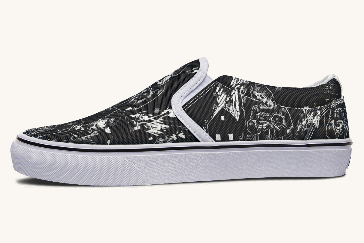 After The Fire Survival Is Defiance Slip On Shoes - Jaded Lament