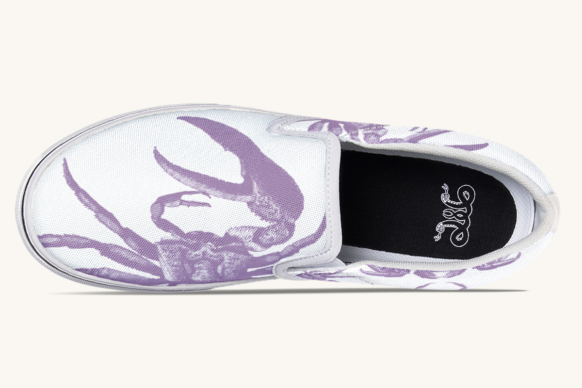 Crawl The Sea Of Stars Purple Slip On Shoes - Jaded Lament