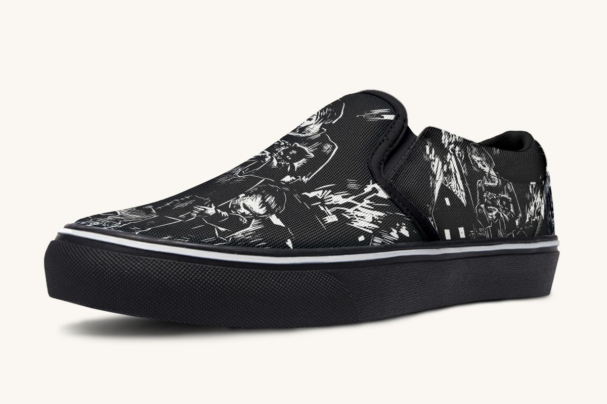 After The Fire Survival Is Defiance Slip On Shoes - Jaded Lament