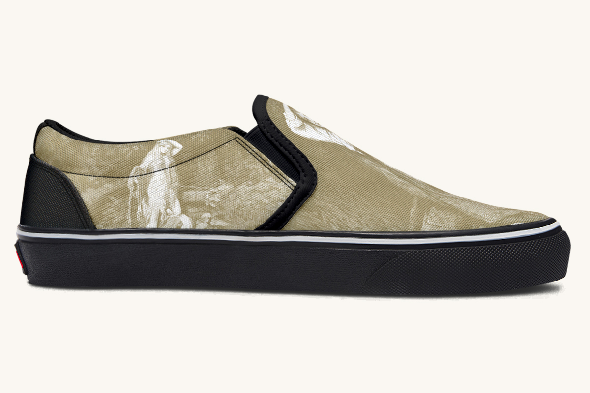 She Watched The Bones Sink Yellow Slip On Shoes - Jaded Lament