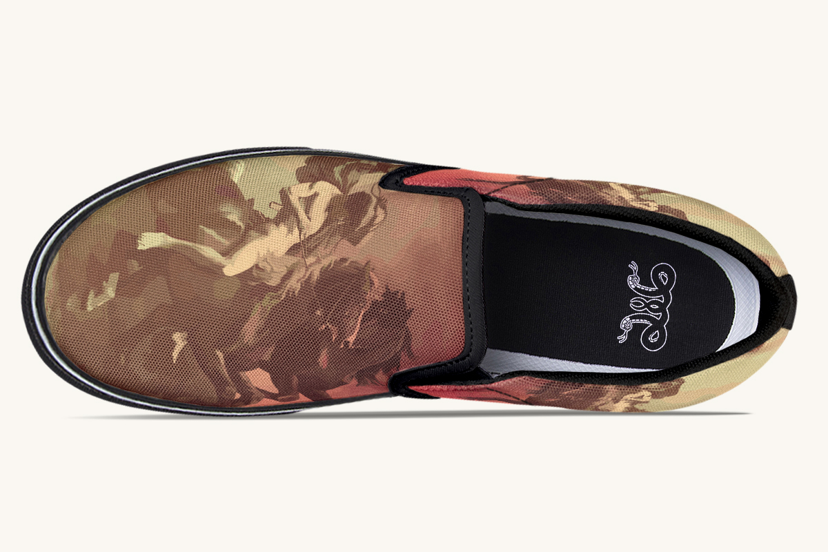Horse Of The Gods Slip On Shoes - Jaded Lament