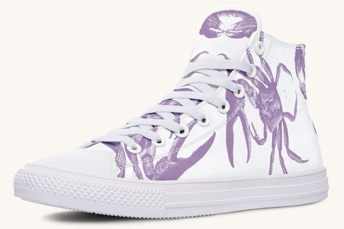 Crawl The Sea of Stars Purple White Hightops - Jaded Lament