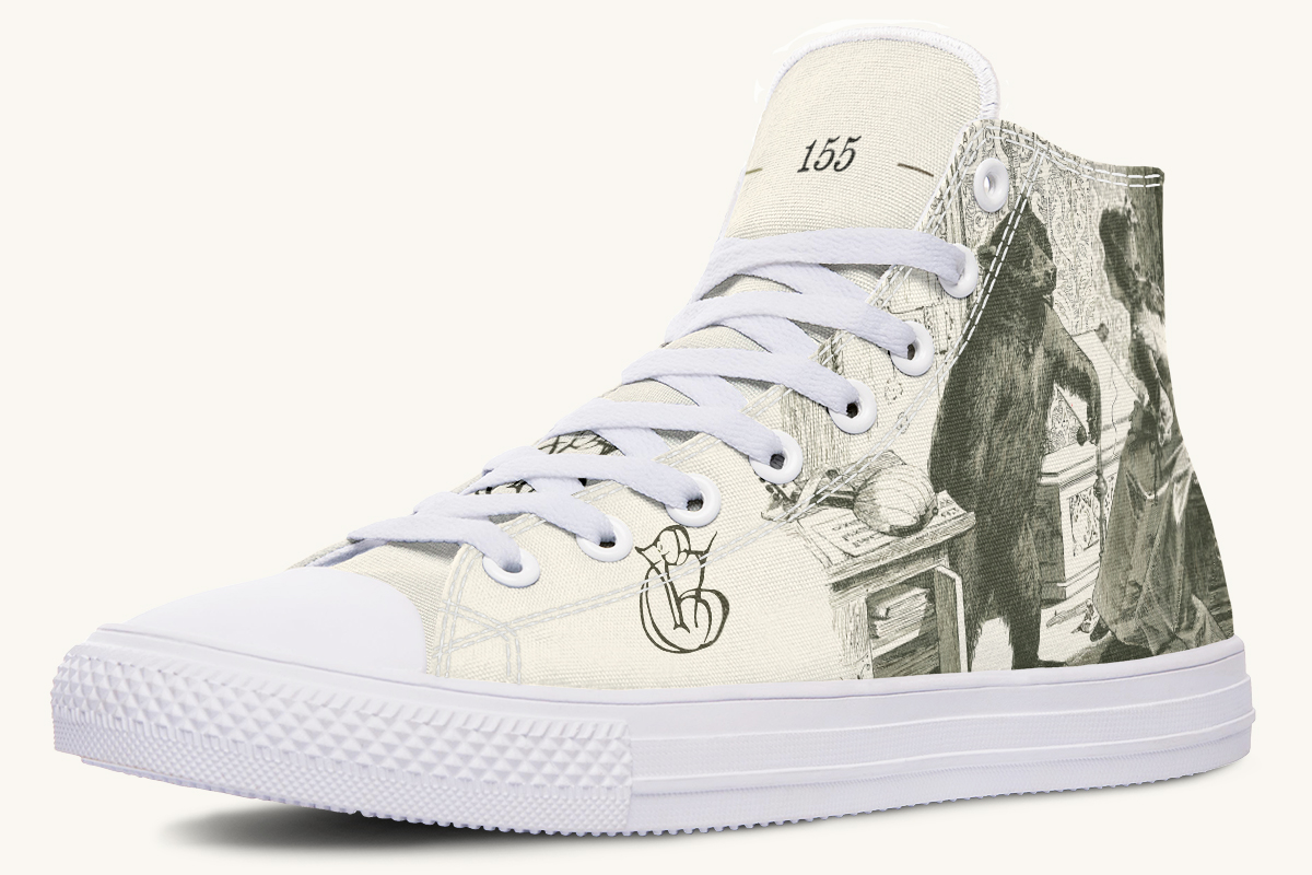 The Bear Shall Be Thy Choice Cream Hightops - Jaded Lament