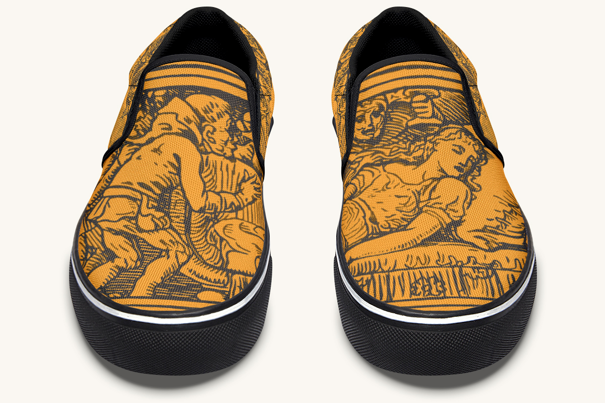 Lament Of The Carved Slip On Shoes