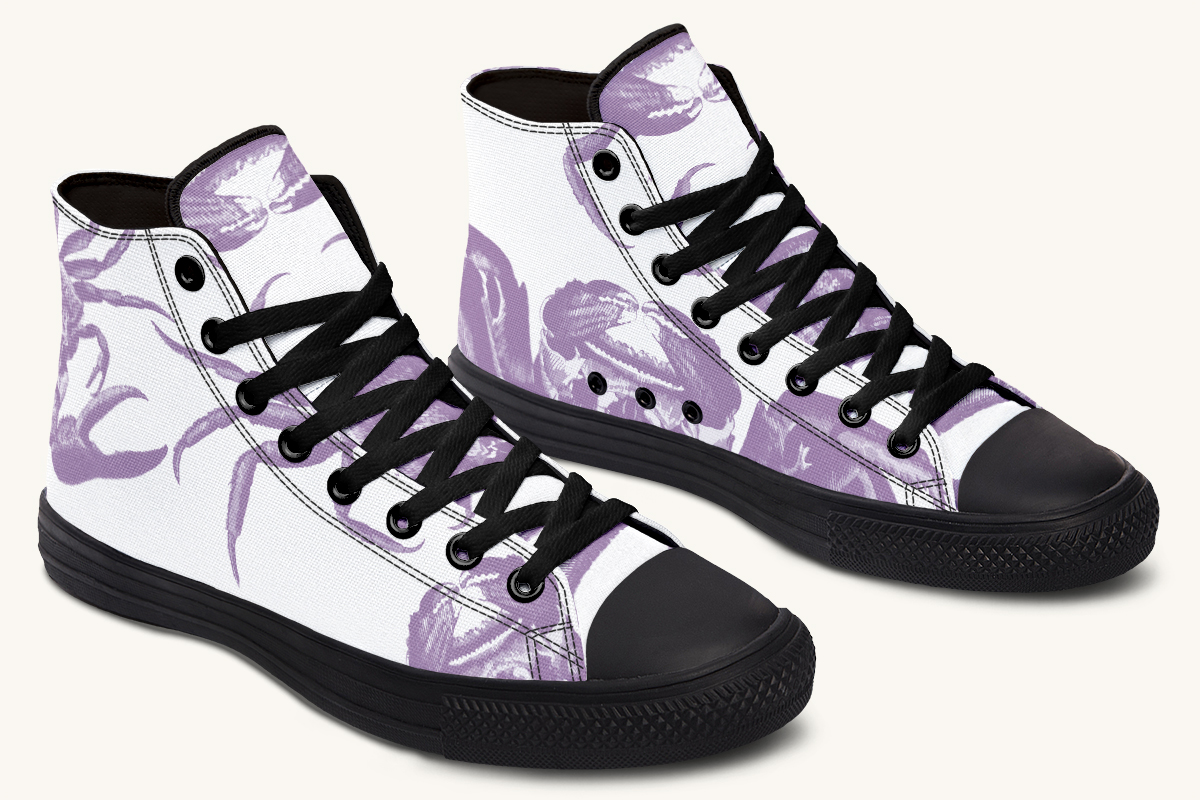 Crawl The Sea of Stars Purple White Hightops - Jaded Lament