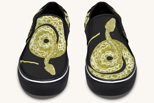 Serpentin Bloom Gold Slip On Shoes - Jaded Lament