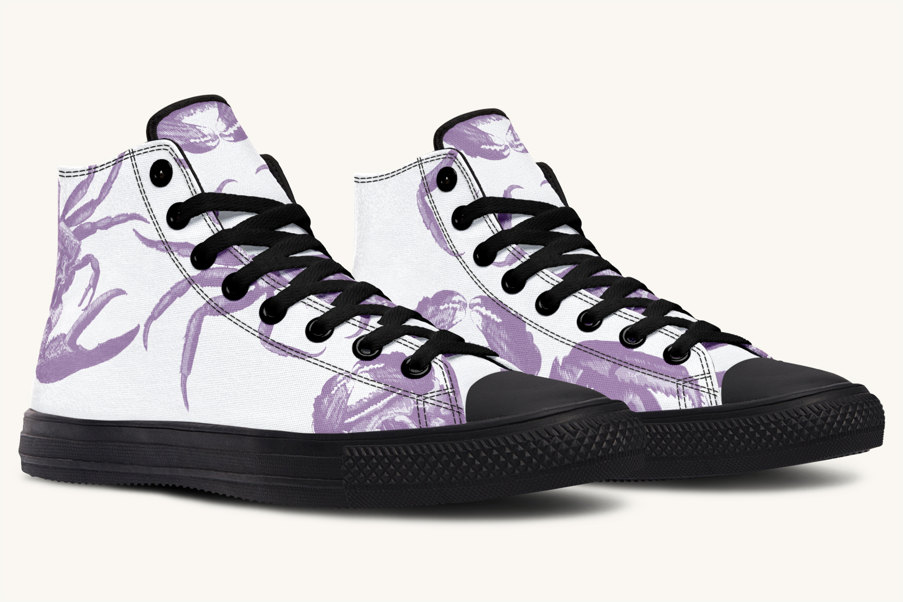 Crawl The Sea of Stars Purple White Hightops - Jaded Lament