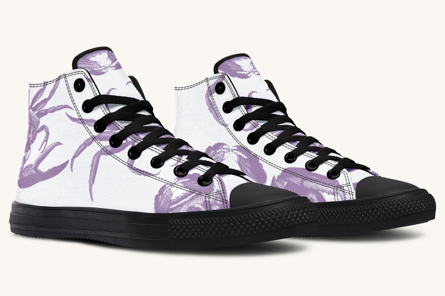 Crawl The Sea of Stars Purple White Hightops - Jaded Lament