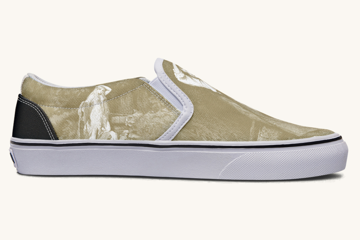 She Watched The Bones Sink Yellow Slip On Shoes - Jaded Lament