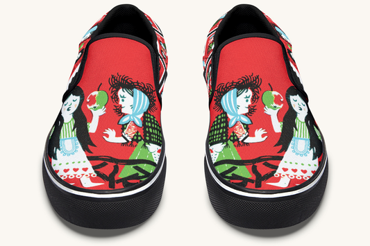 Beneath The Red Canopy Slip On Shoes - Jaded Lament