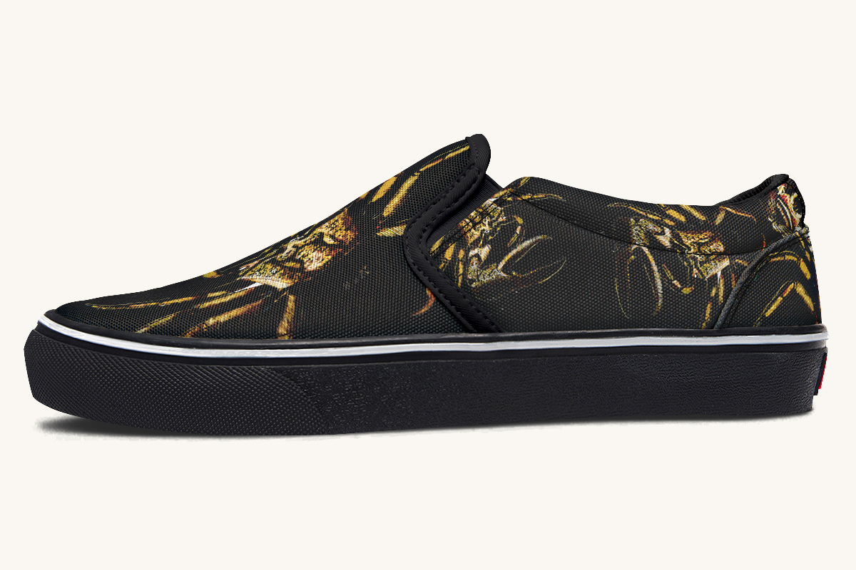 Crawl The Sea Of Stars Black Slip On Shoes - Jaded Lament