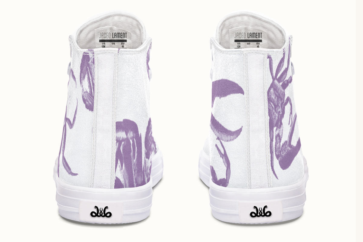 Crawl The Sea of Stars Purple White Hightops - Jaded Lament