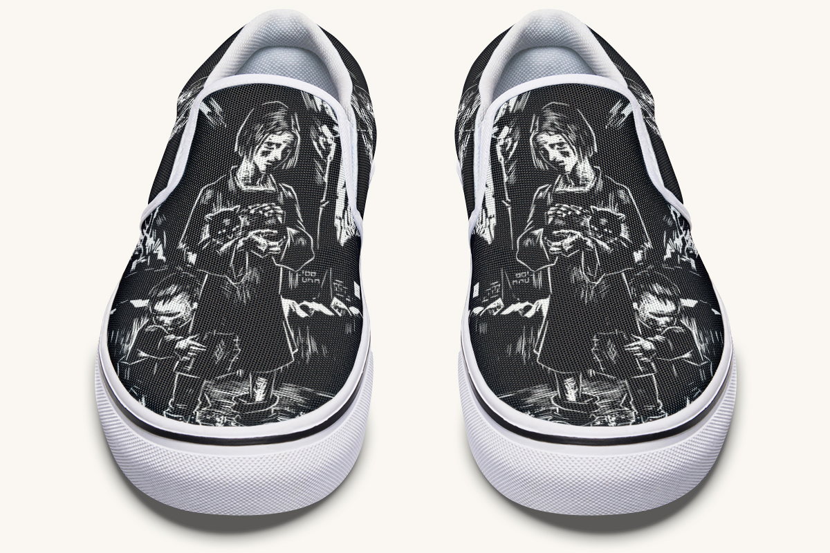 After The Fire Survival Is Defiance Slip On Shoes - Jaded Lament