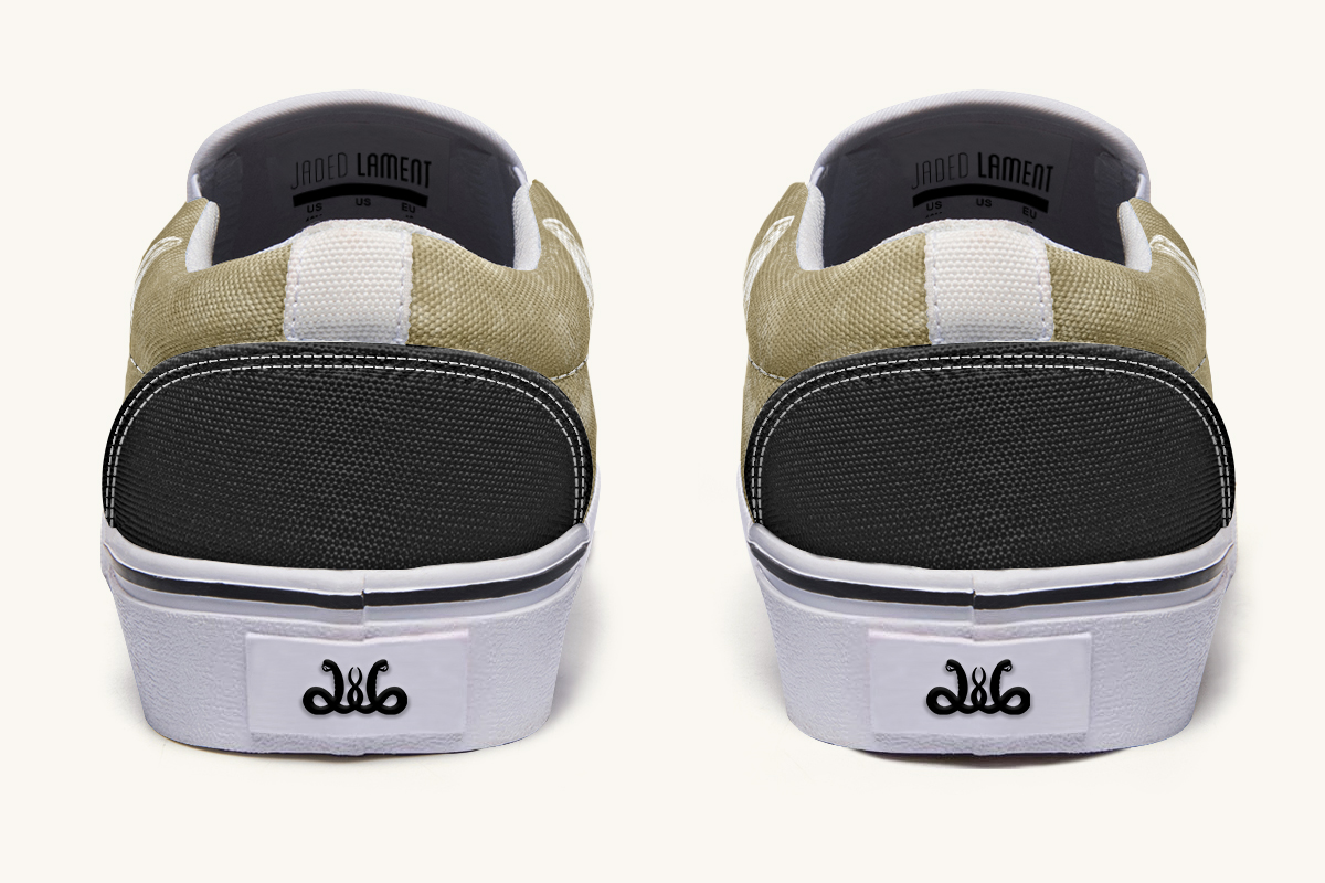 She Watched The Bones Sink Yellow Slip On Shoes - Jaded Lament