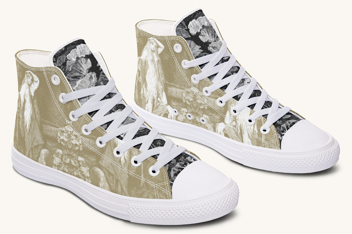 She Watched the Bones Sink Khaki Hightops - Jaded Lament