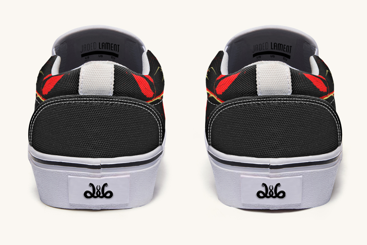 Bleeding Rose Slip On Shoes - Jaded Lament