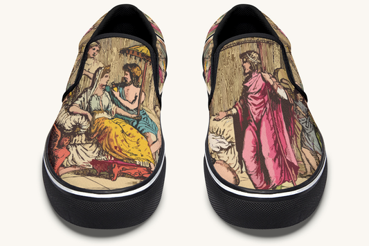 She Waited On Ithaca Slip On Shoes - Jaded Lament