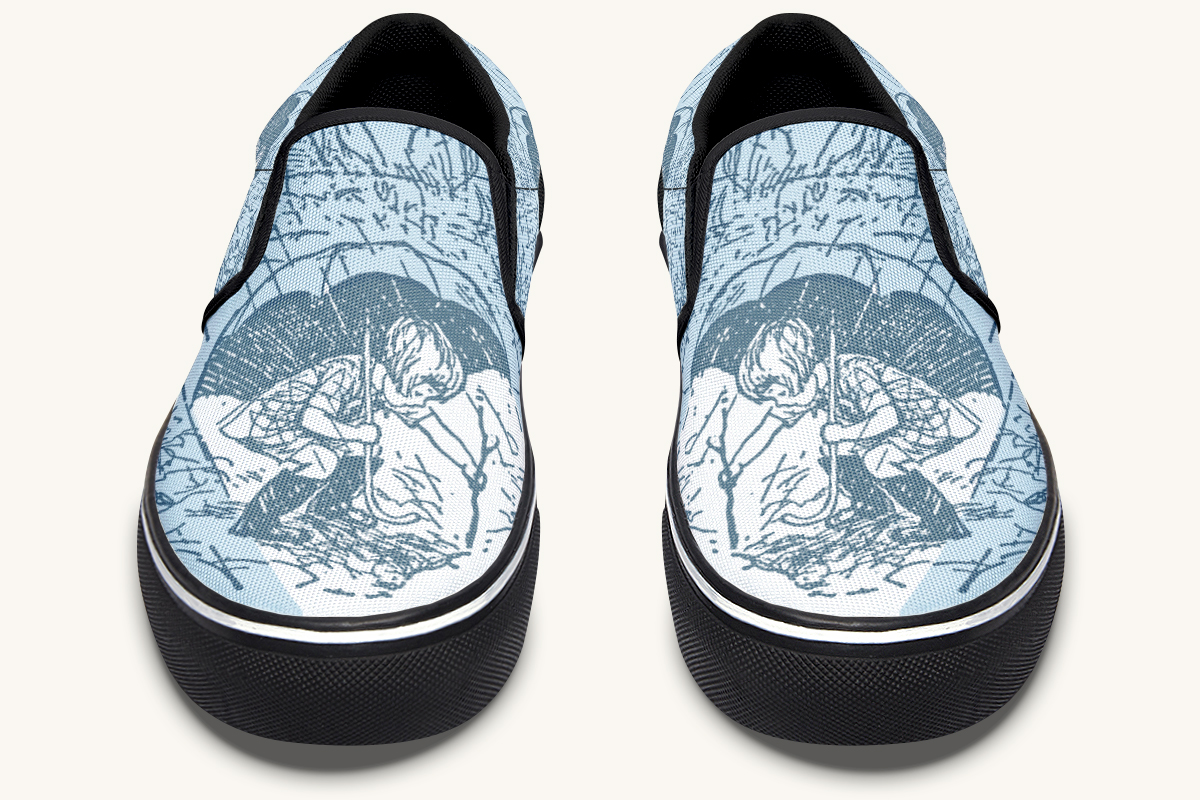 Rain Soaked Slip On Shoes - Jaded Lament