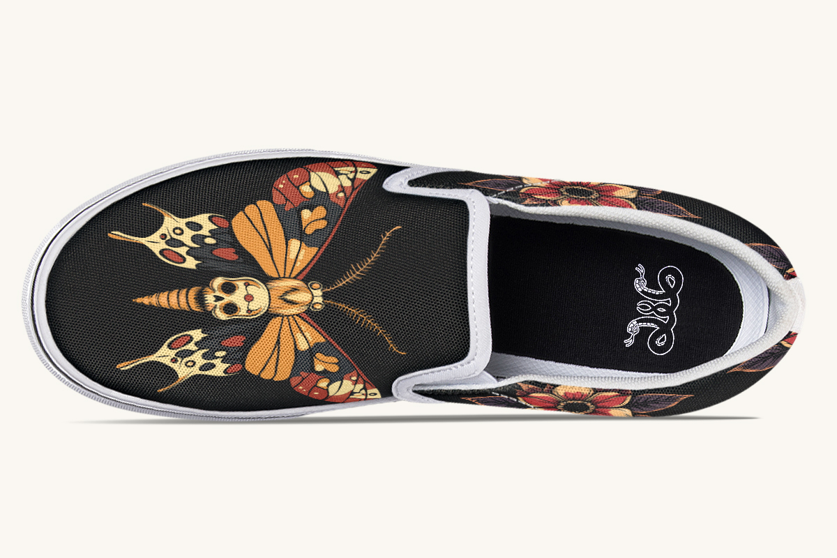 Deathmoth Slip On Shoes - Jaded Lament