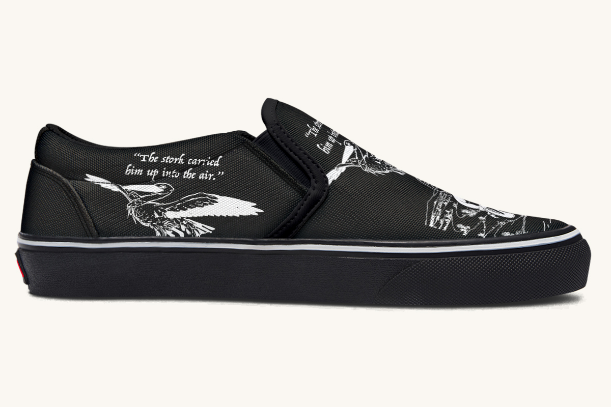Wizard of Oz Stork And Scarecrow Slip On Shoes - Jaded Lament