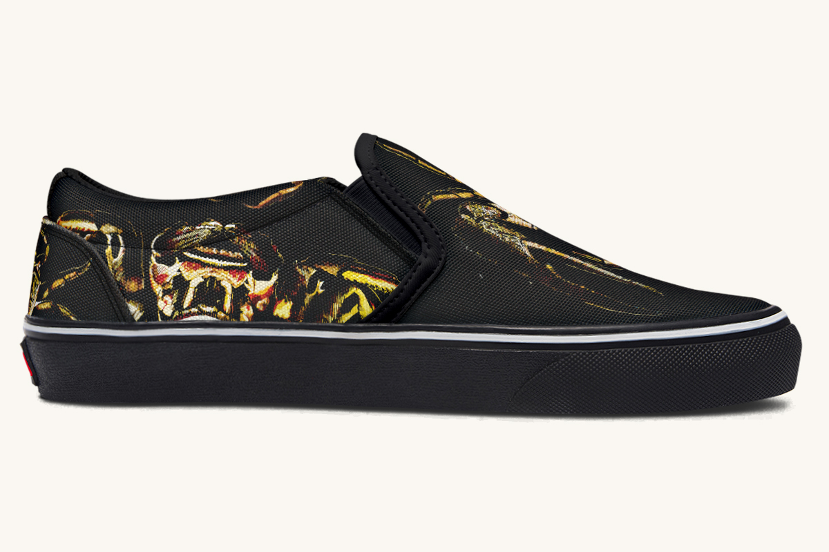 Crawl The Sea Of Stars Black Slip On Shoes - Jaded Lament