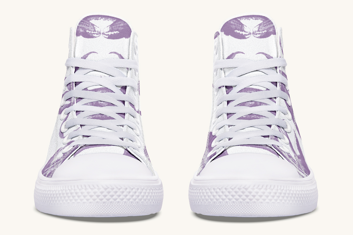 Crawl The Sea of Stars Purple White Hightops - Jaded Lament