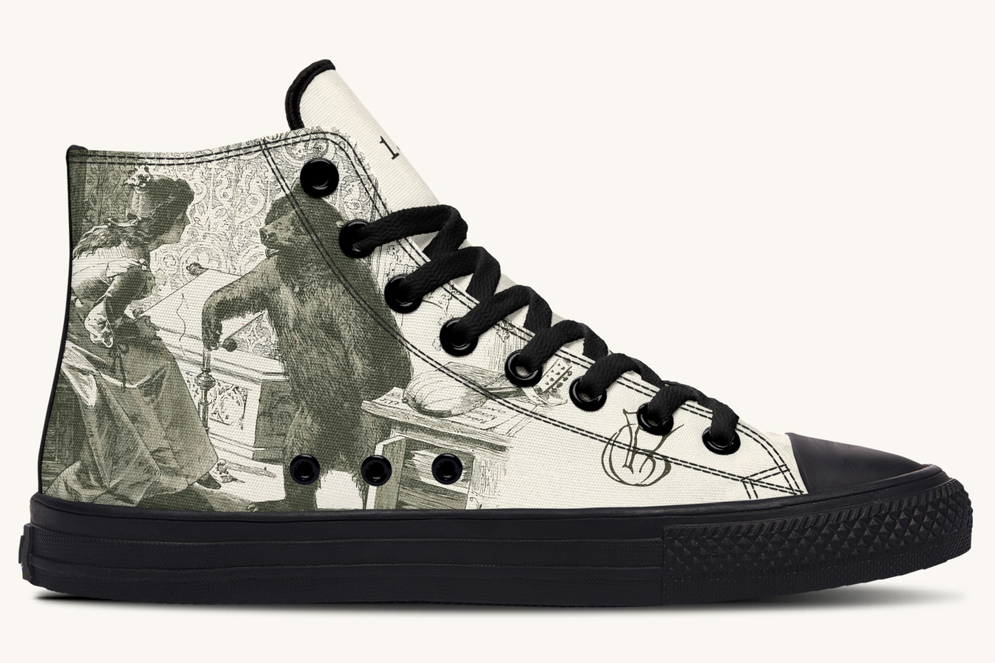 The Bear Shall Be Thy Choice Cream Hightops - Jaded Lament