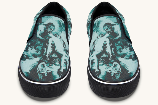The Gods Bore Him Away Slip On Shoes - Jaded Lament
