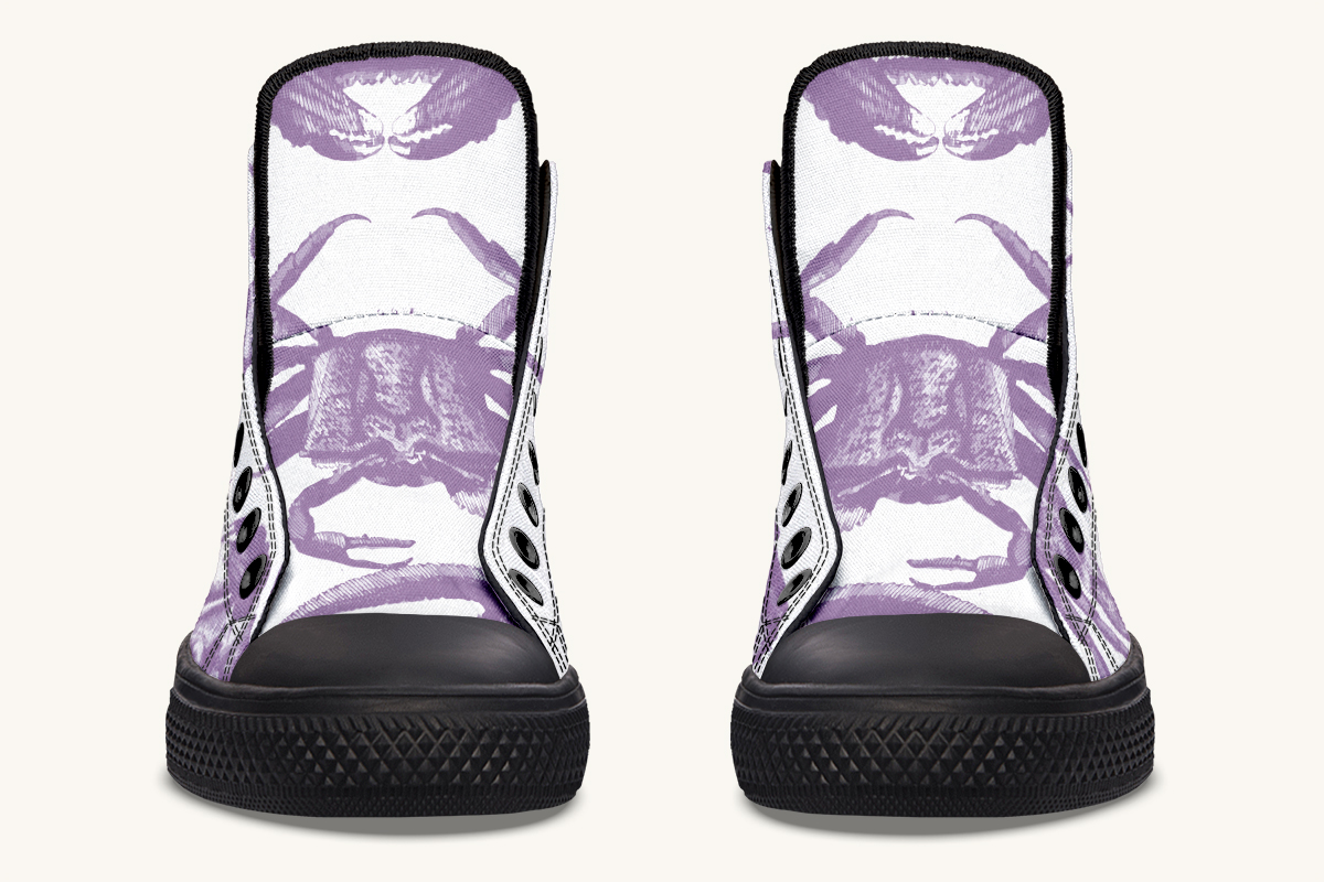 Crawl The Sea of Stars Purple White Hightops - Jaded Lament