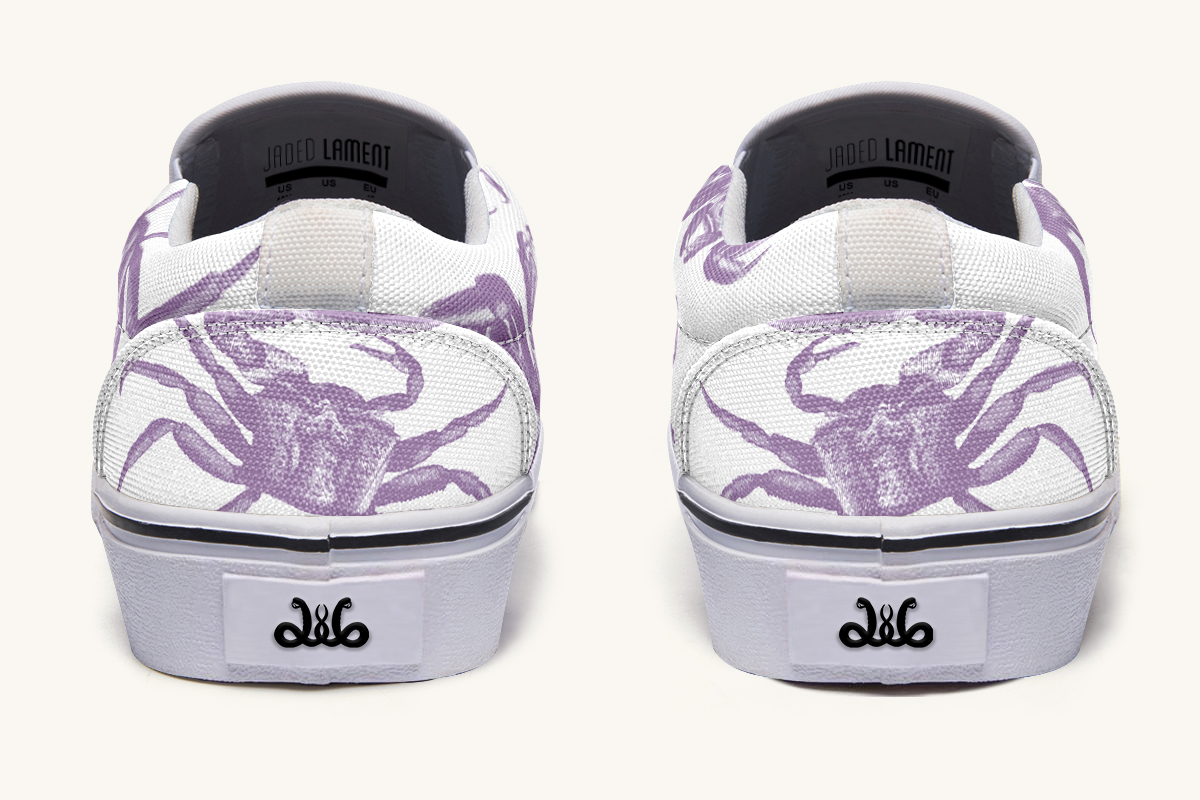 Crawl The Sea Of Stars Purple Slip On Shoes - Jaded Lament