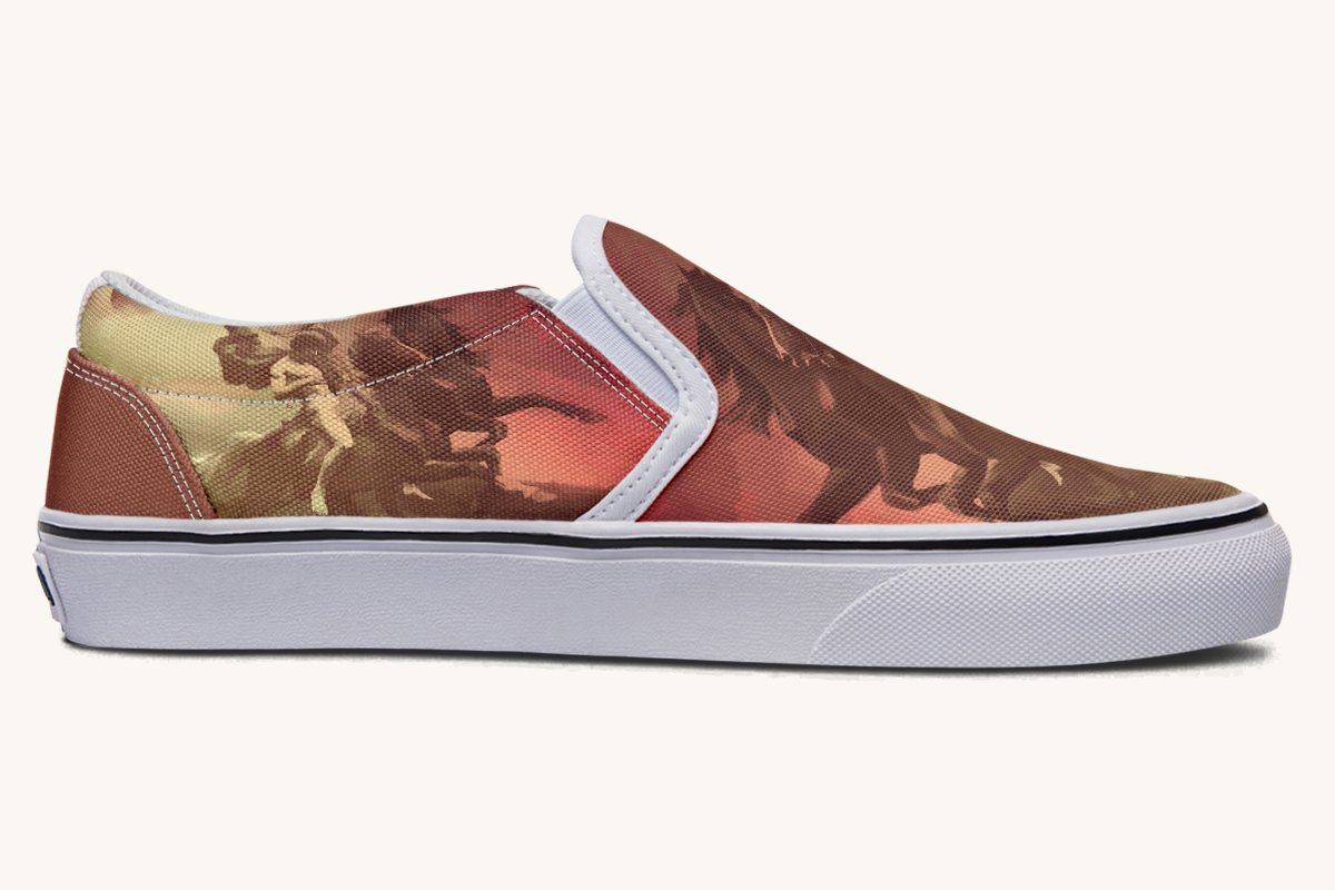 Horse Of The Gods Slip On Shoes - Jaded Lament
