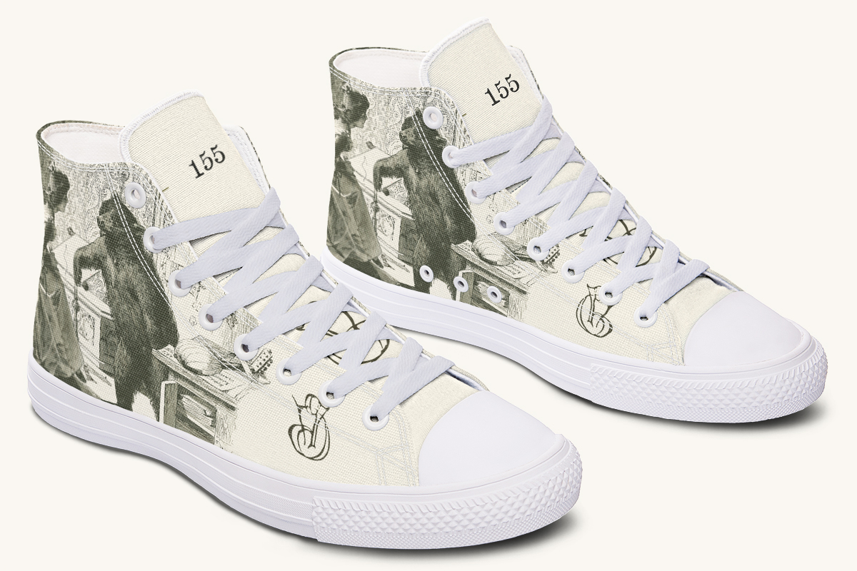 The Bear Shall Be Thy Choice Cream Hightops - Jaded Lament