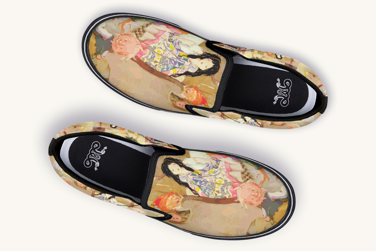 House Of Gentle Shadows Slip On Shoes - Jaded Lament