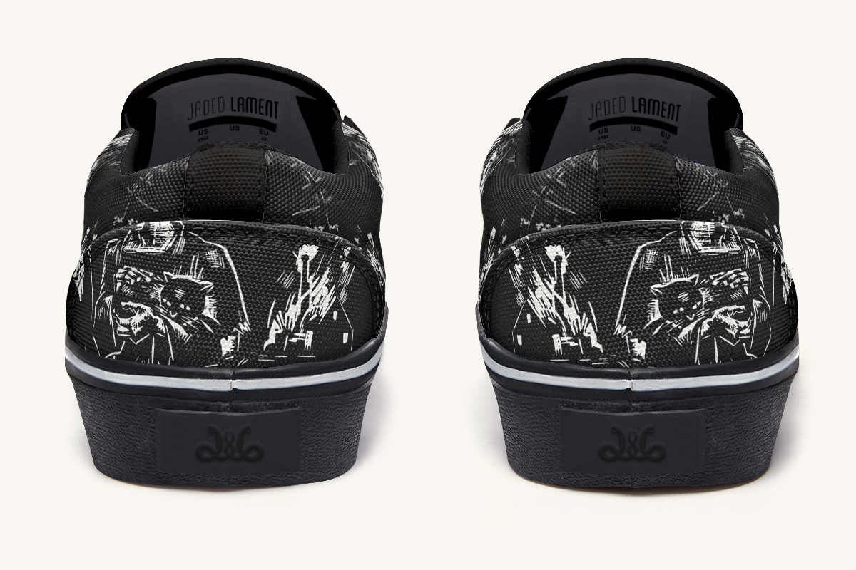 After The Fire Survival Is Defiance Slip On Shoes - Jaded Lament