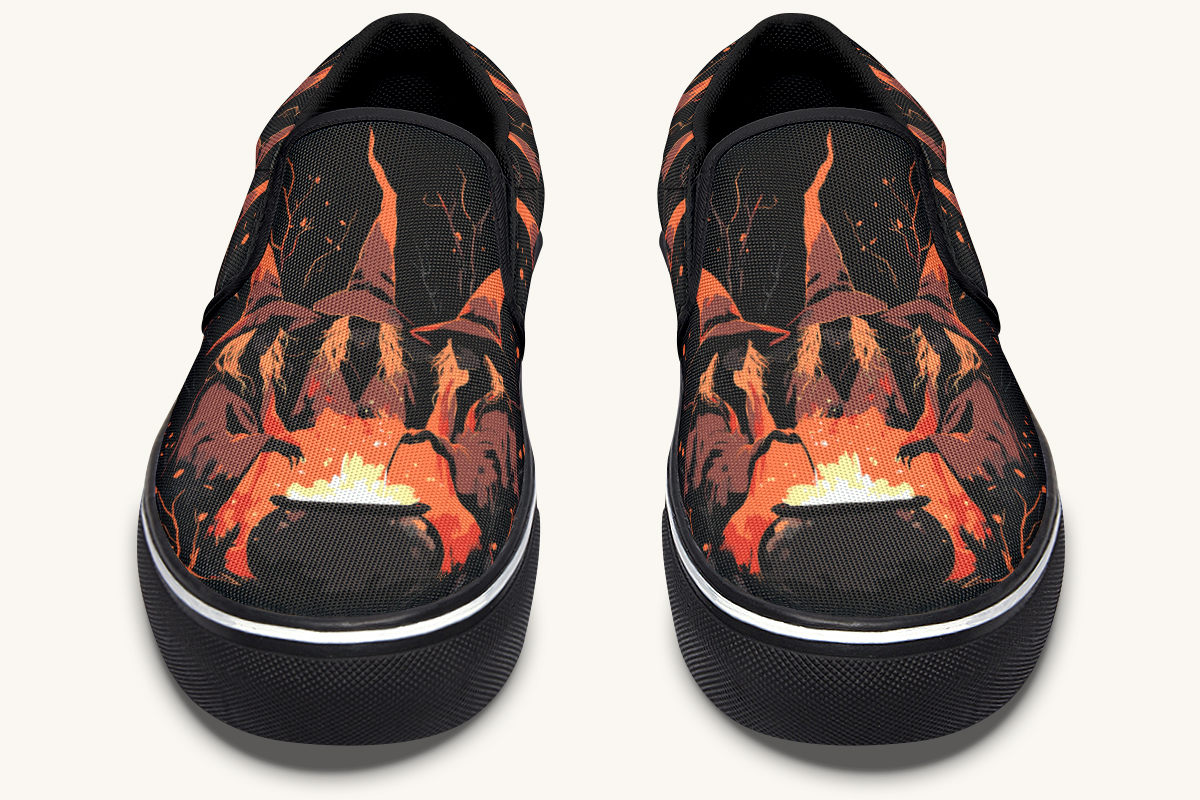 Double Double Toil And Trouble Slip On Shoes - Jaded Lament