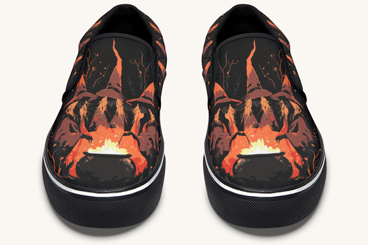 Double Double Toil And Trouble Slip On Shoes - Jaded Lament