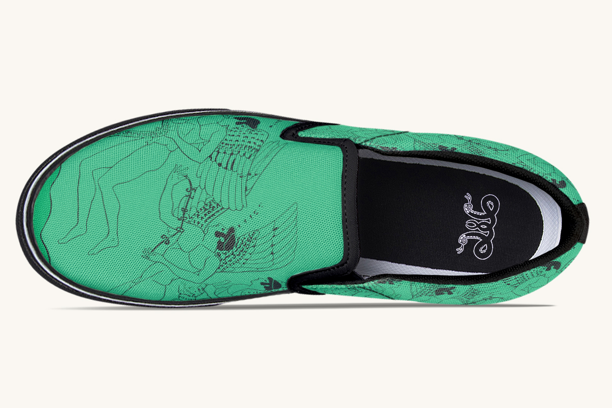 Love Gods In Flight Slip On Shoes - Jaded Lament