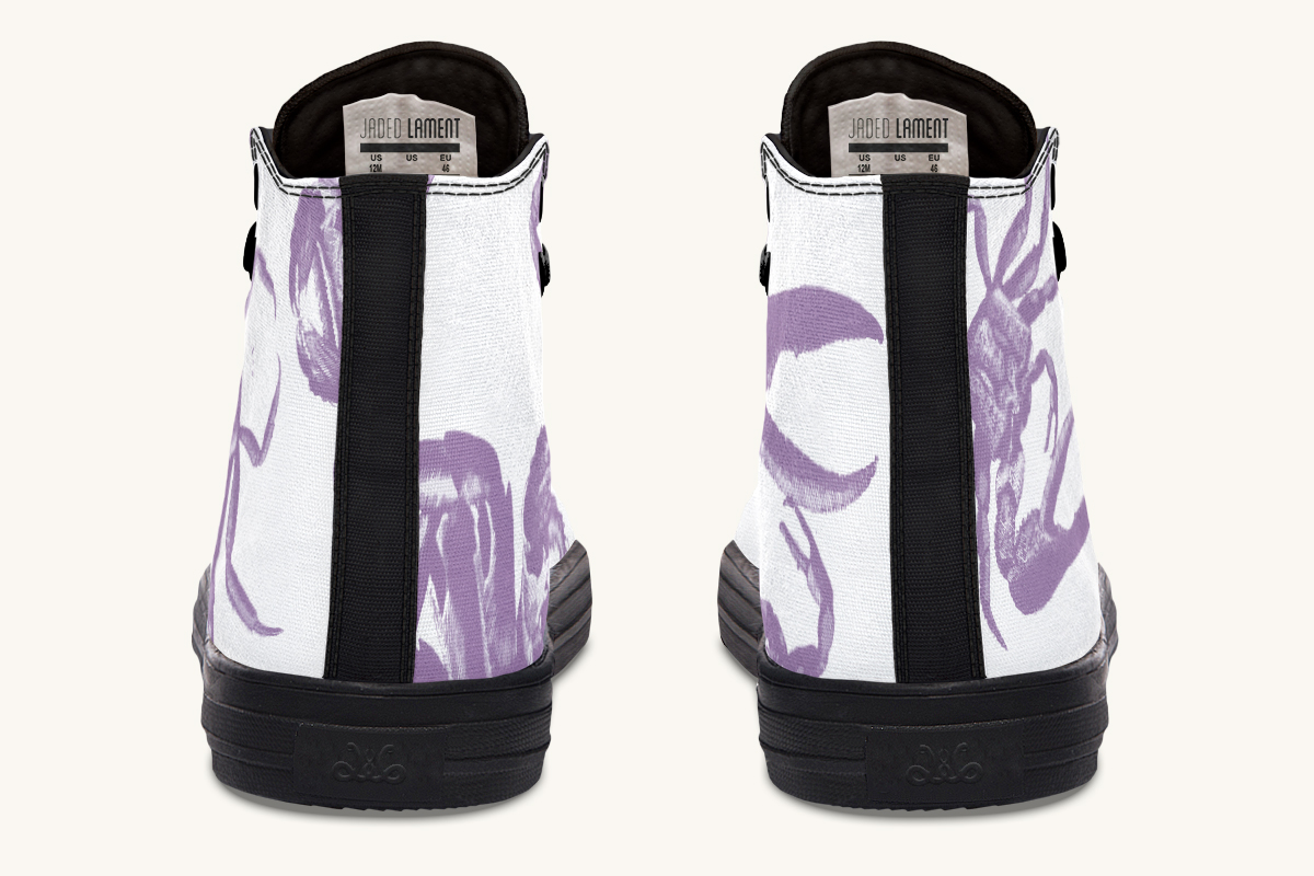 Crawl The Sea of Stars Purple White Hightops - Jaded Lament