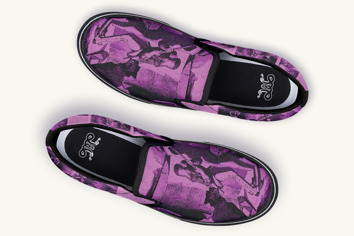 Brother Of Fire And Folly Slip On Shoes - Jaded Lament