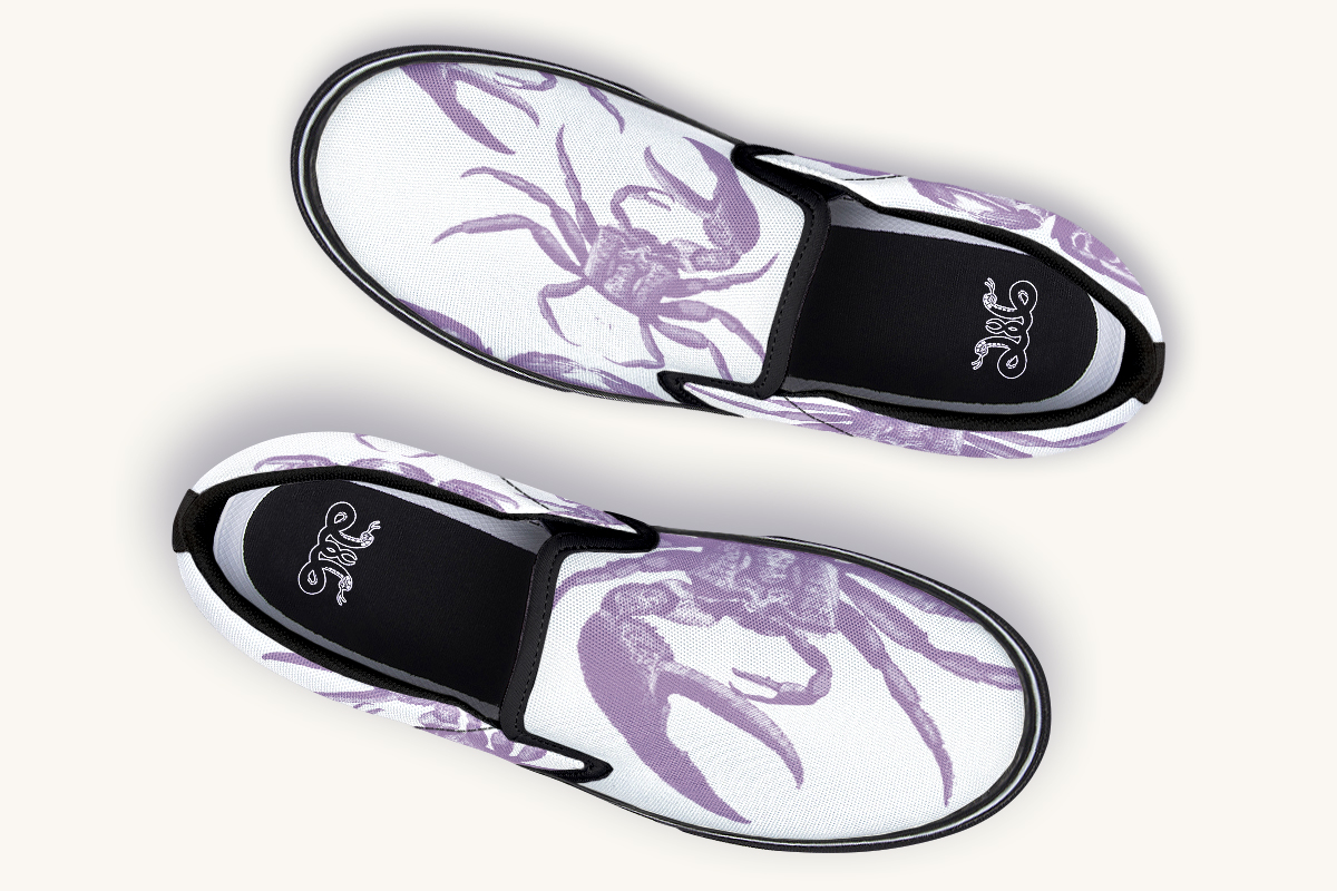 Crawl The Sea Of Stars Purple Slip On Shoes - Jaded Lament