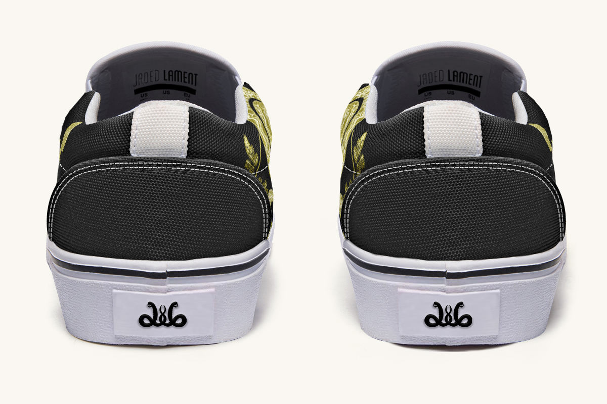 Serpentin Bloom Gold Slip On Shoes - Jaded Lament