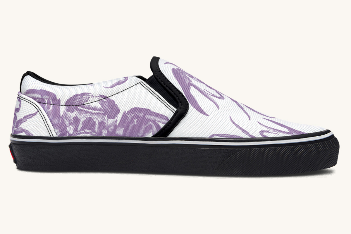Crawl The Sea Of Stars Purple Slip On Shoes - Jaded Lament