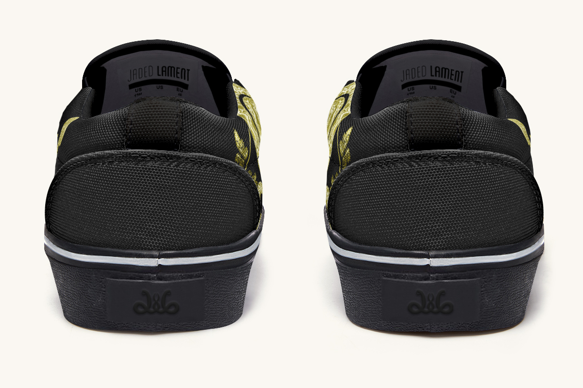 Serpentin Bloom Gold Slip On Shoes - Jaded Lament