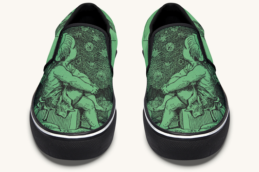 Beneath The Green Silence Slip On Shoes - Jaded Lament