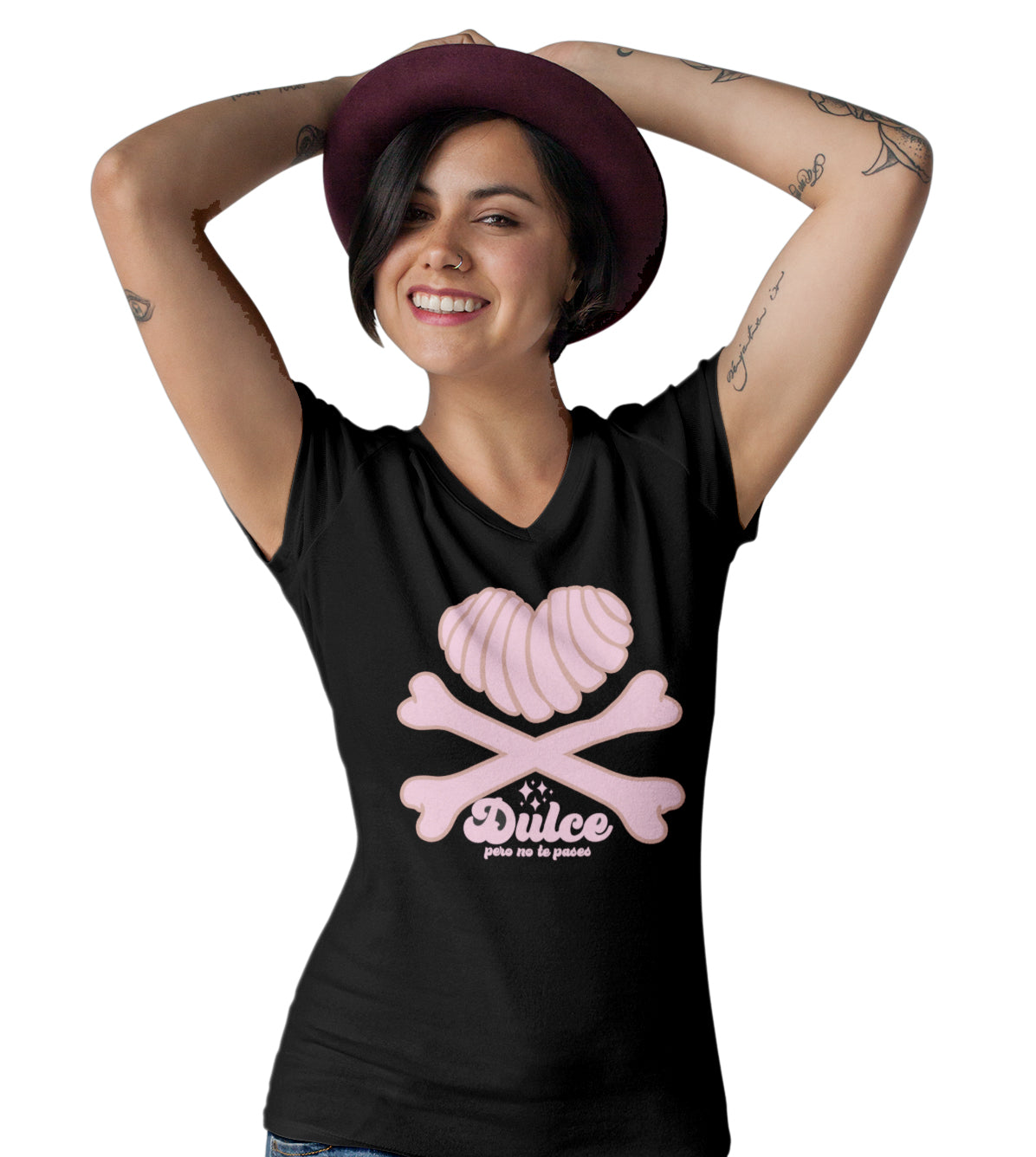 DULCE PERO Unisex Short Sleeve V-Neck