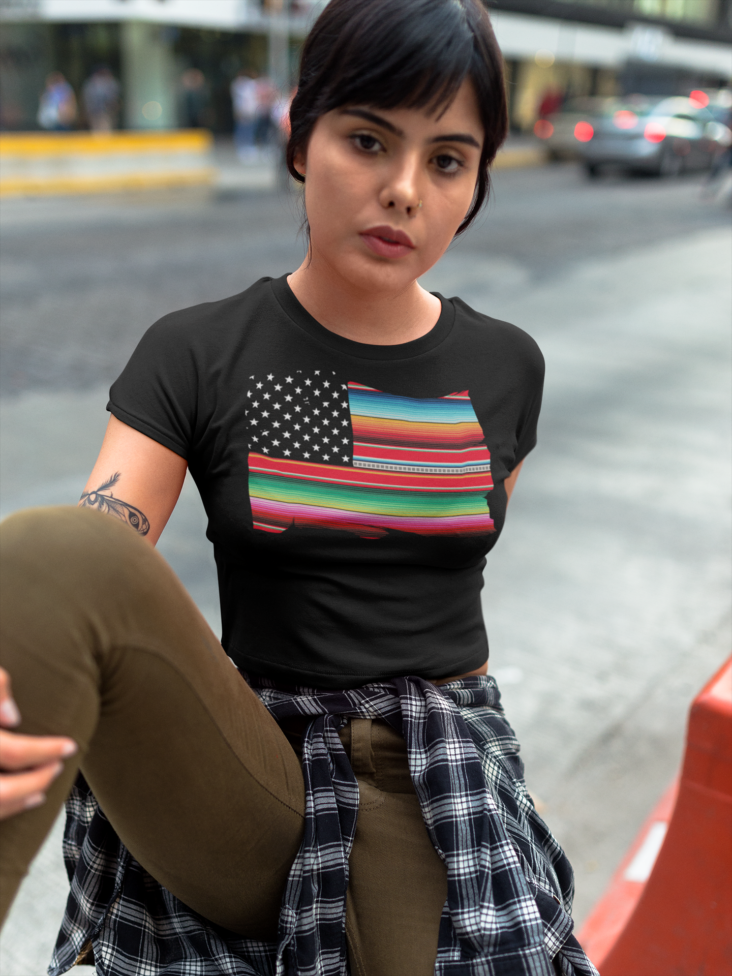 Cross-Culture OG Flag Chingon Ladies T-Shirt